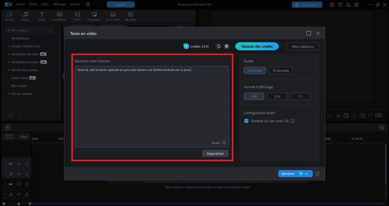 Créer une vidéo à partir d'un texte avec un logiciel
