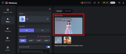 PixVerse AI圖片轉影片