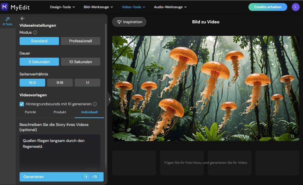 Bild-zu-Video in MyEdit