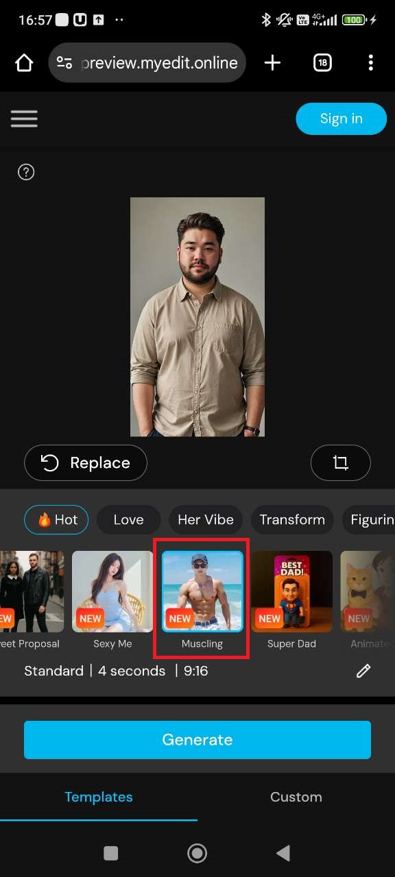How to Add Muscles to a Video Using an AI Muscle Generator