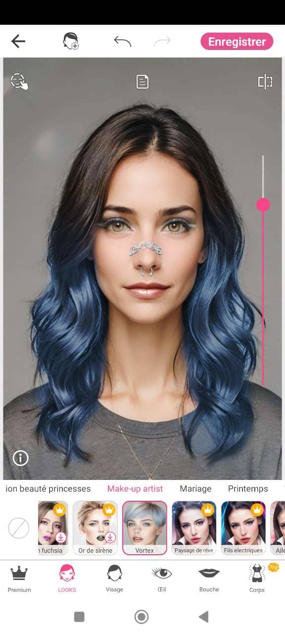 YouCam Makeup - piercing filter