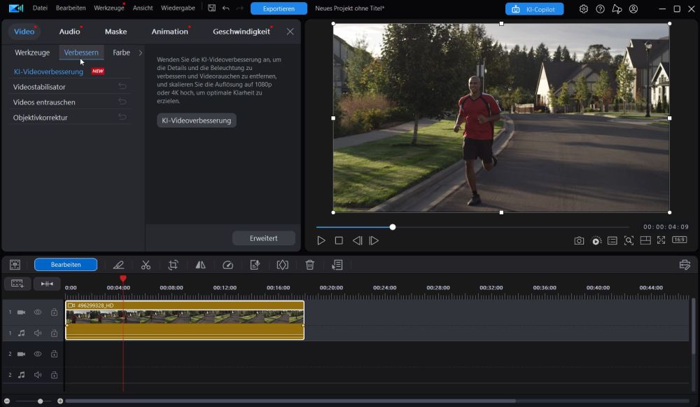 KI-gestützte Frame-Interpolation in PowerDirector