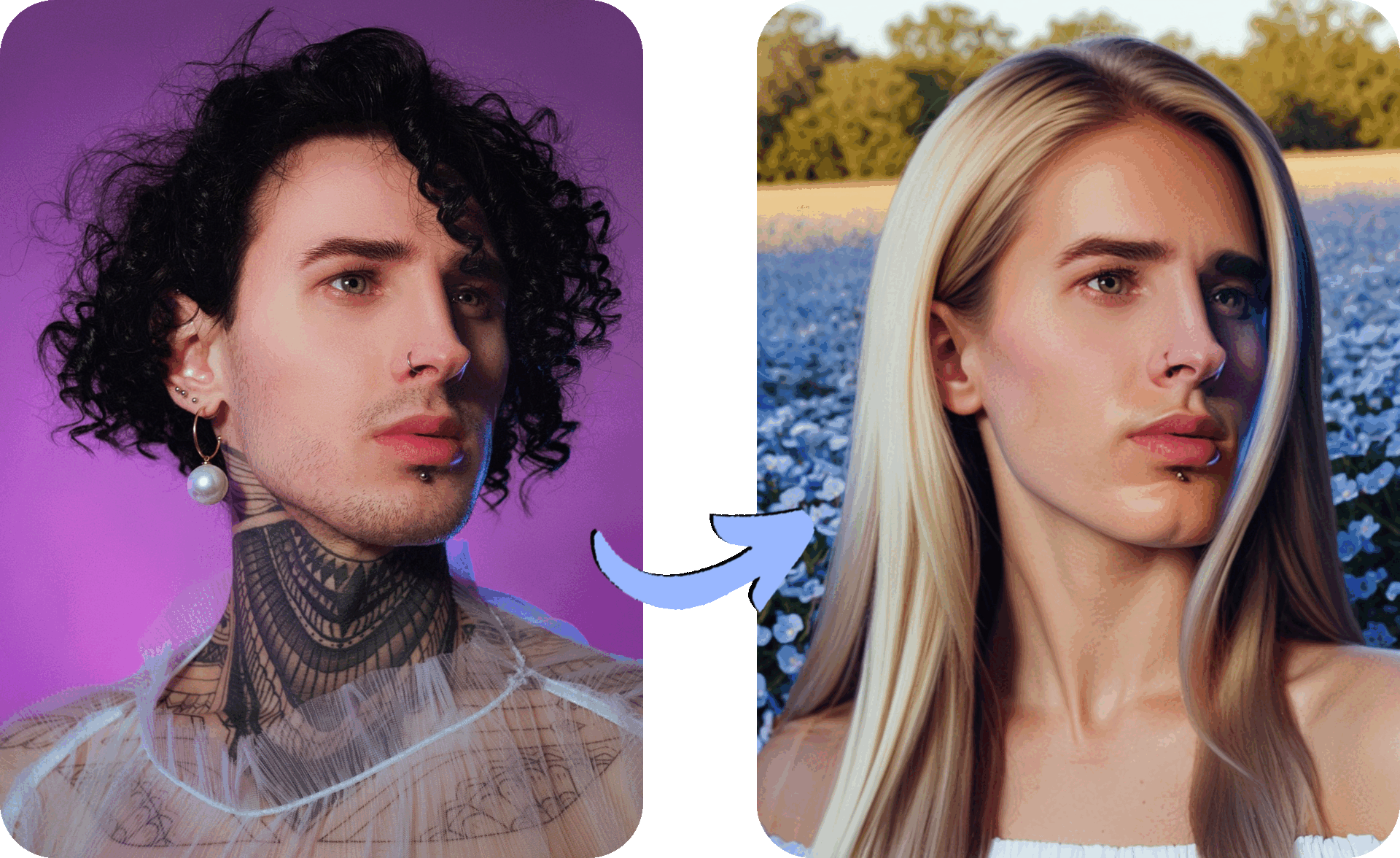 Try Gender Swap Filter Online with MyEdit