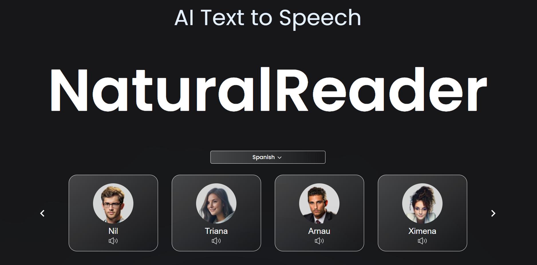 Página de inicio de NaturalReader