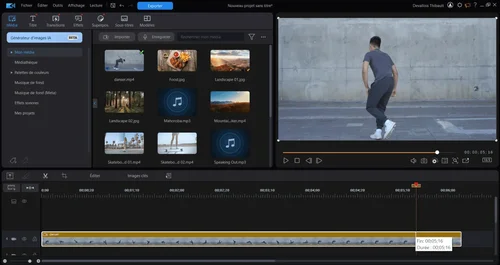 decouper media sur powerdirector essential