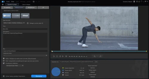 exporter video sur reseaux sociaux avec powerdirector essential