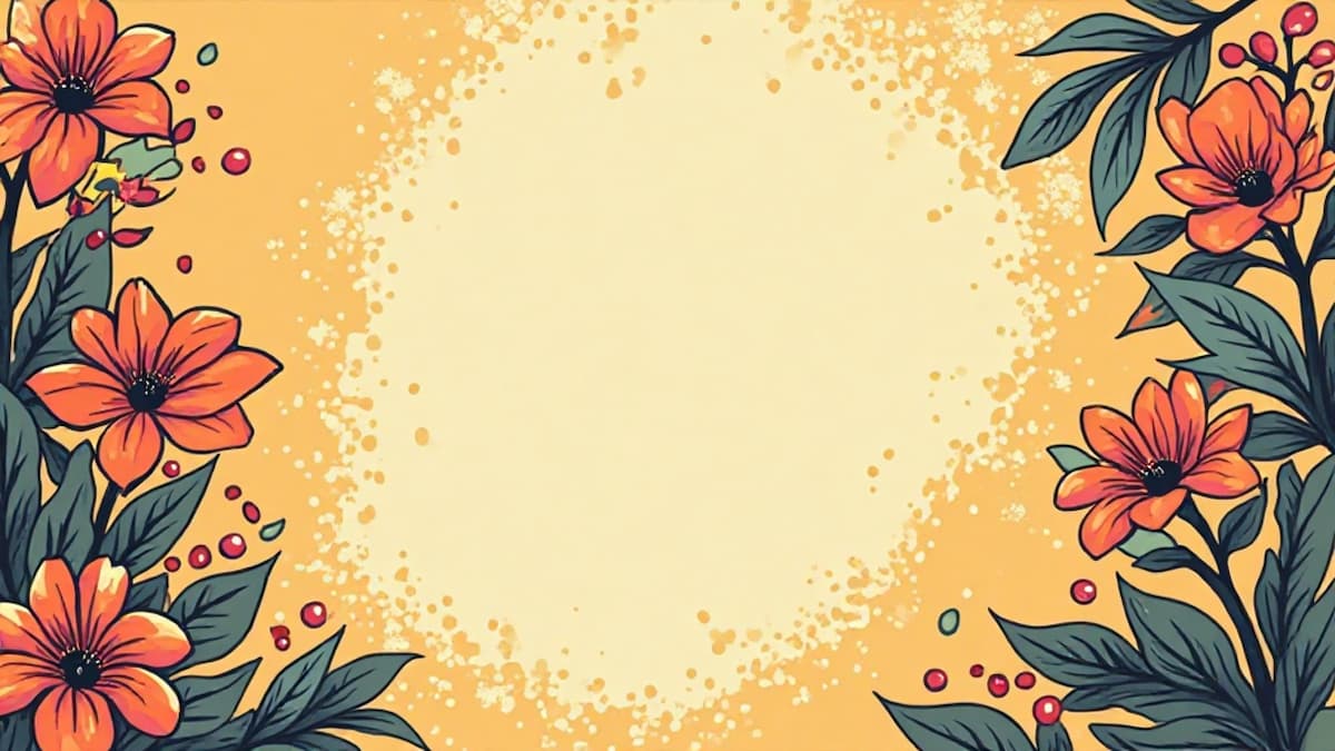 Eleganter Hintergrund mit natürlichem Rahmen aus Blumen und Licht