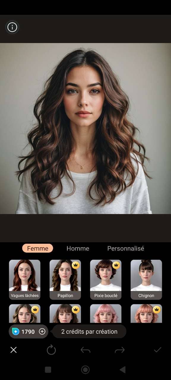Essayez virtuellement des cheveux courts