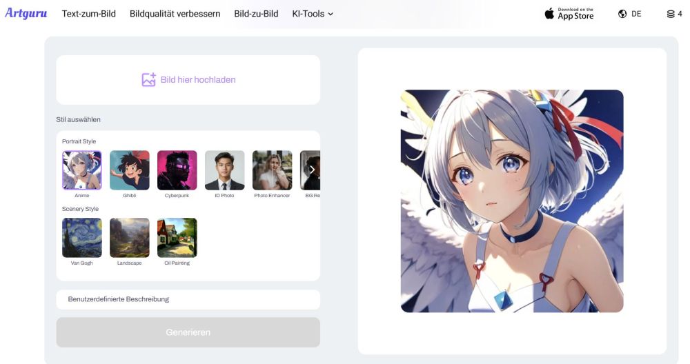 Artguru: Online KI-Kunstgenerator