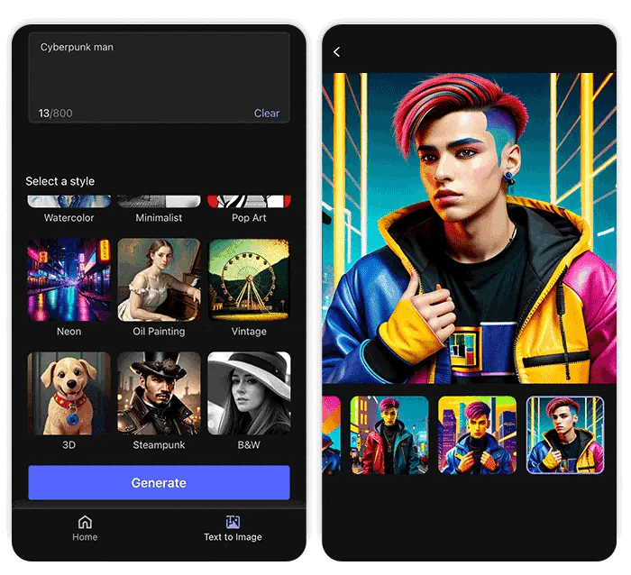 MyEdit App mit KI-Filtern