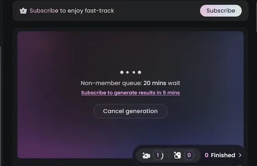 Hailuo AI 무료 이용자 대기 알림