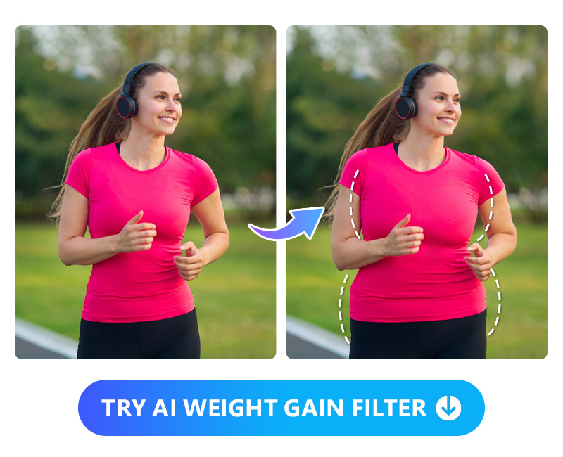 PhotoDirector App - AI Weight Gain Filter