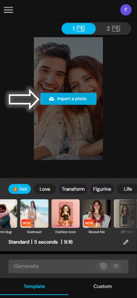 MyEdit - Create an AI Twerk video online step 2