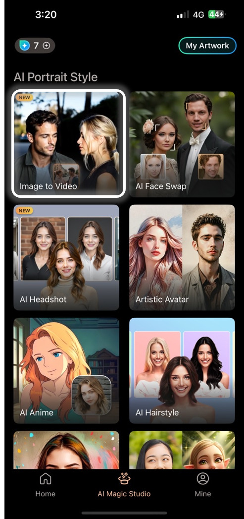 PhotoDirector - Create an AI Twerk video with an App step 2