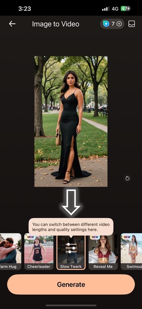 PhotoDirector - Create an AI Twerk video with an App step 3