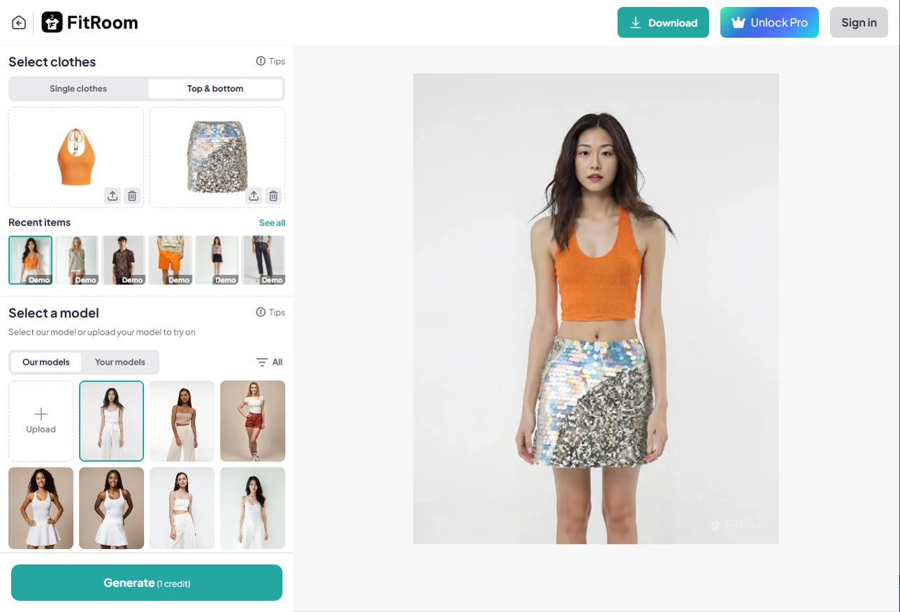 FitRoom - Best for High-Quality AI Outfit Try-Ons with Uploadable Clothing