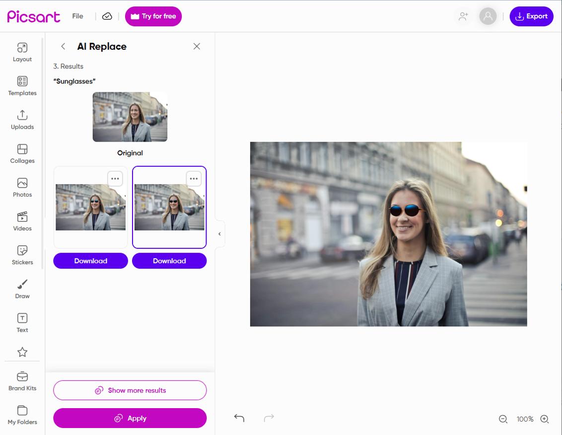 Picsart AI Replace Clothes Feature – Best for Manual Clothing Edits and Accessory Swaps 