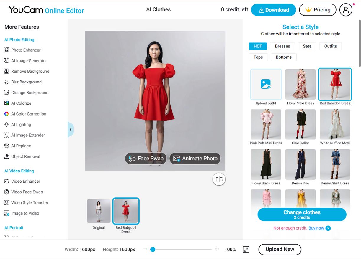 YouCam Online Editor –  Best for Stylish Presets and Easy Navigation 