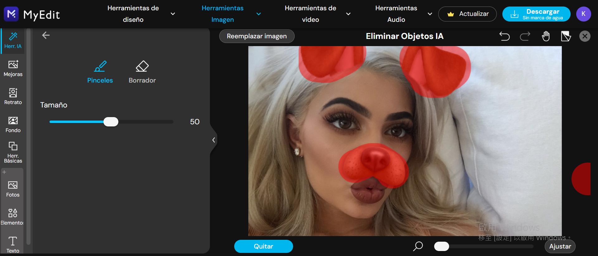 Cómo quitar filtros a tus fotos online