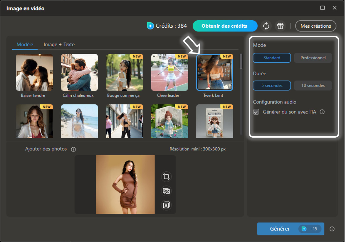 PhotoDirector - Créez une vidéo AI Twerk sur PC Etape 2