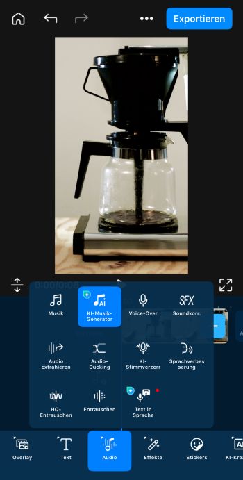 Guten-Morgen-Video mit Musik erstellen