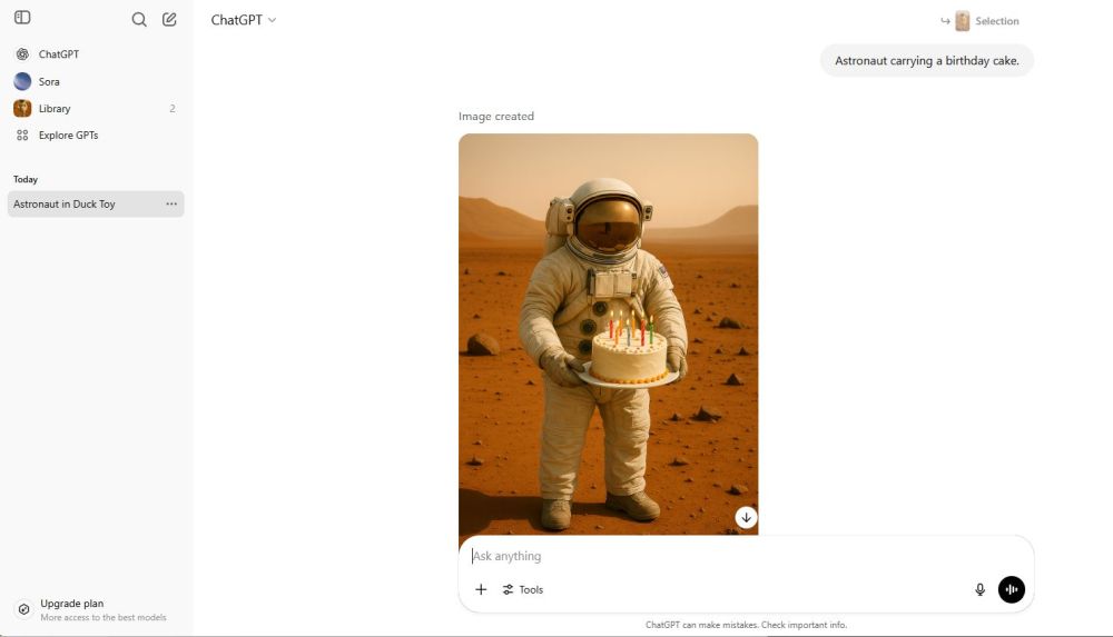 Bildbereich zum Bearbeiten markieren und Text-Prompt eingeben