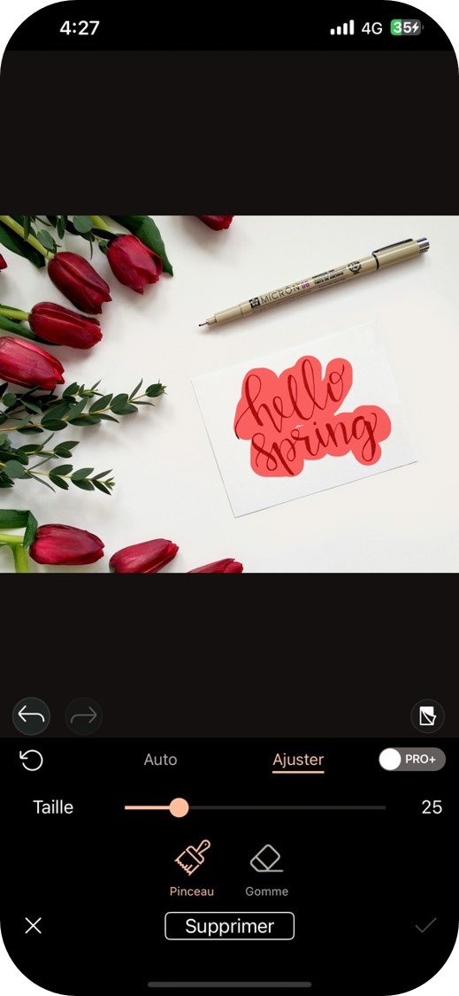  PhotoDirector - Modifier le texte d'une image sur mobile - Etape 3