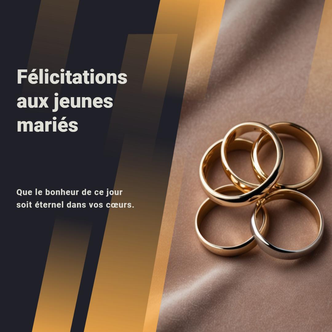 Félicitations mariage classique et élégante