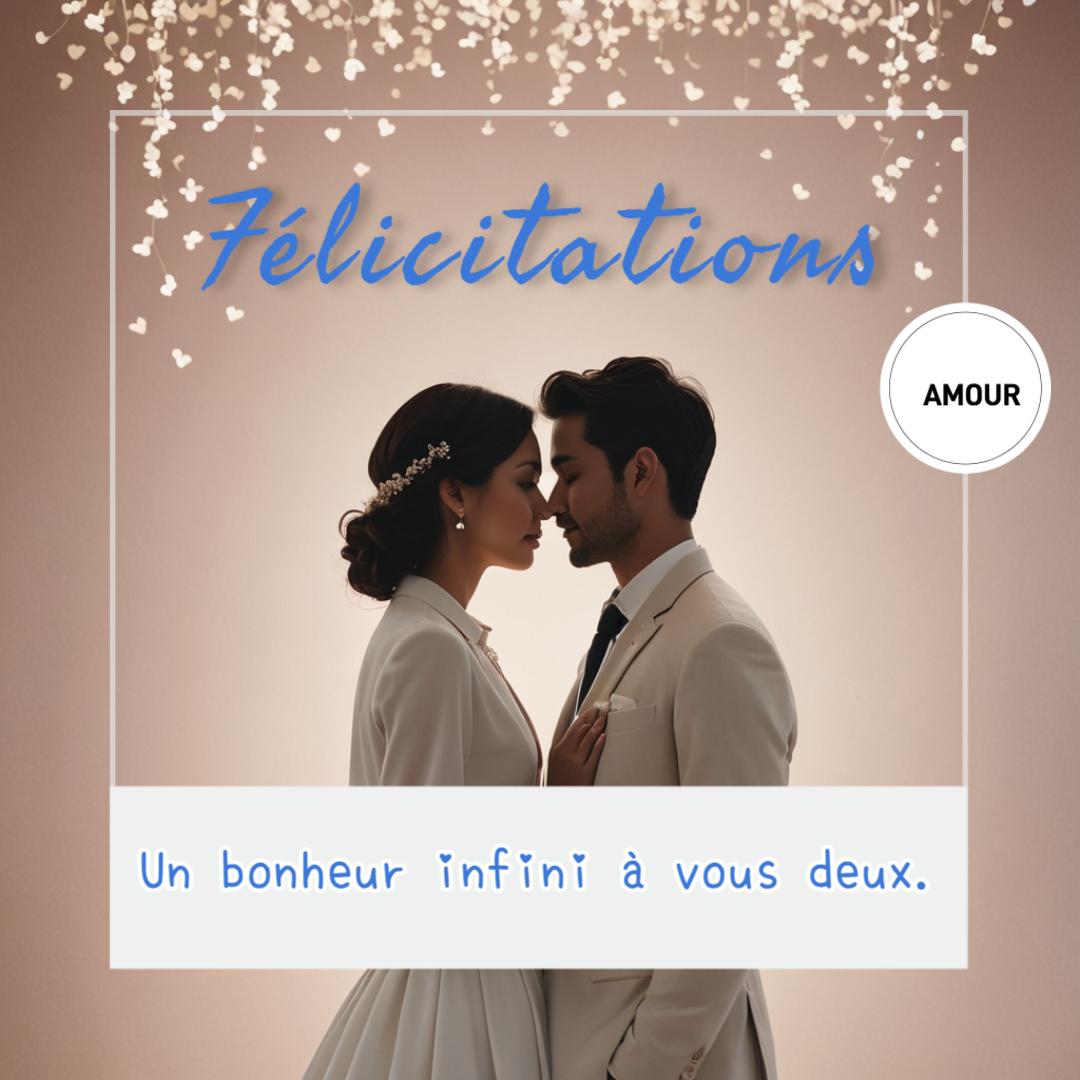 Message court et touchant pour féliciter un mariage