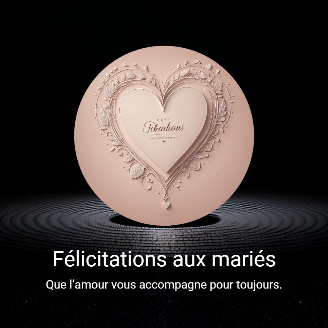 Message court et touchant pour féliciter un mariage