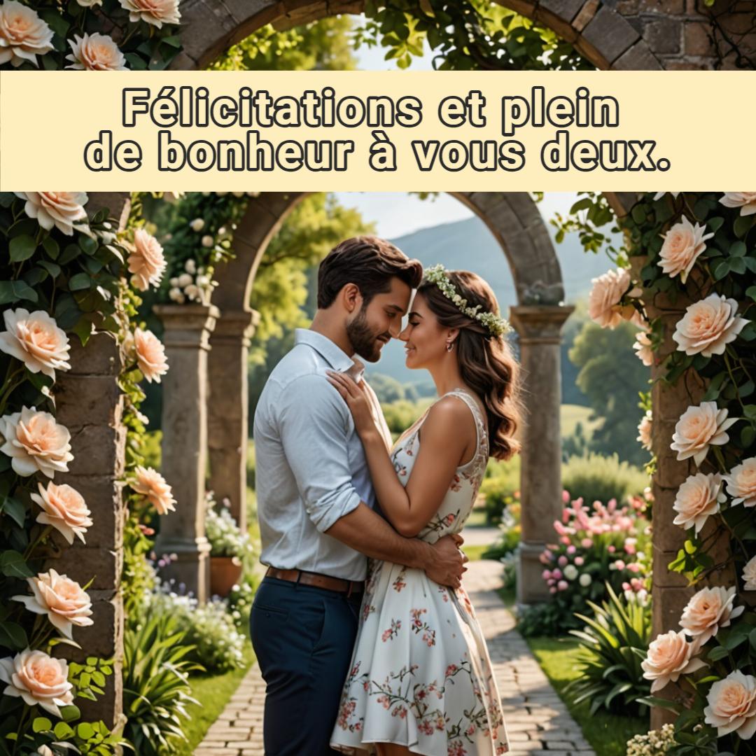 Message court et touchant pour féliciter un mariage