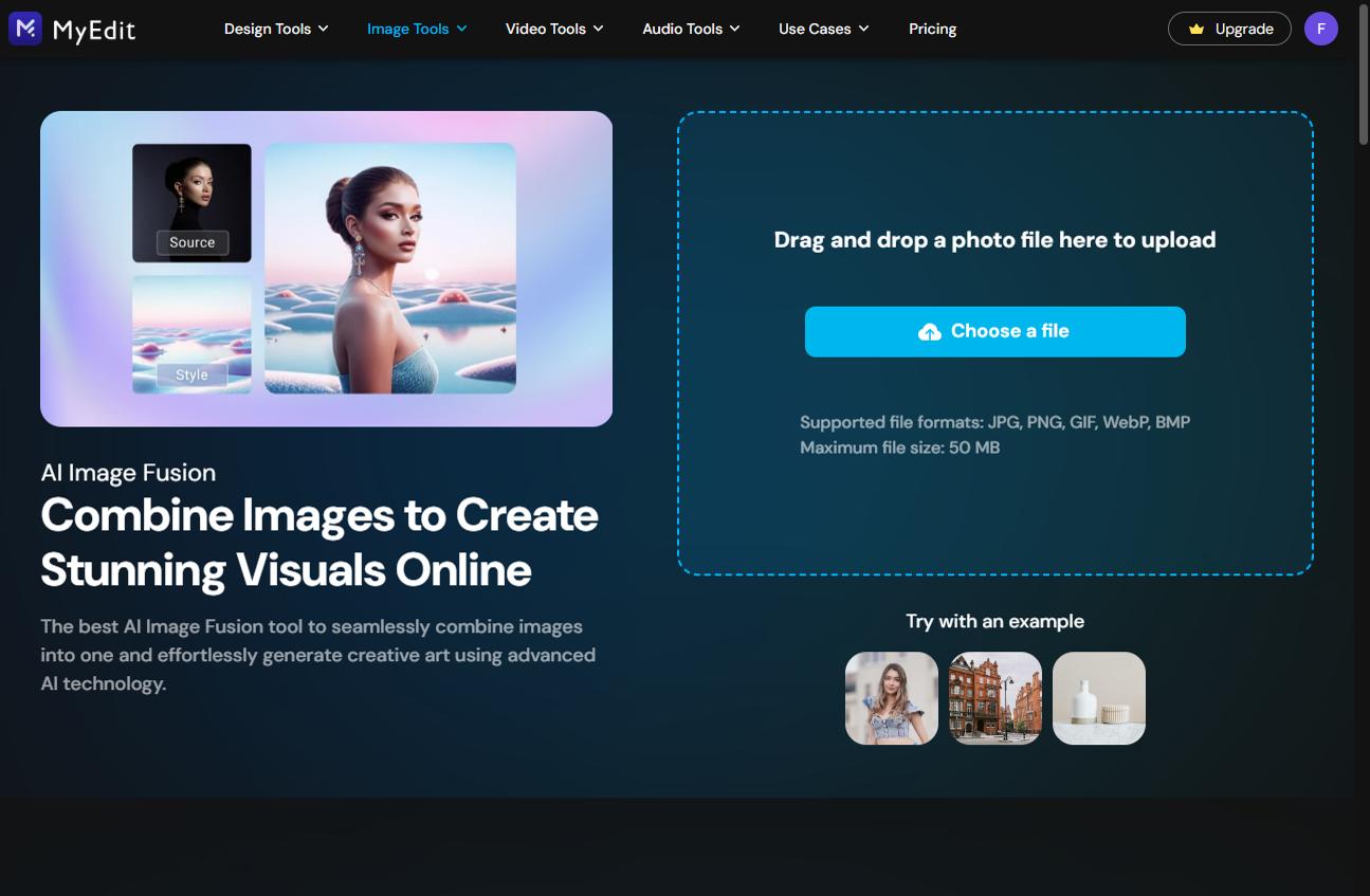 MyEdit - AI Style Transfer Online - Step 1