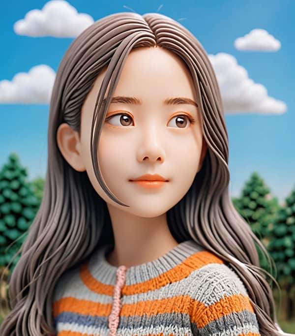 粘土加工で生成した画像