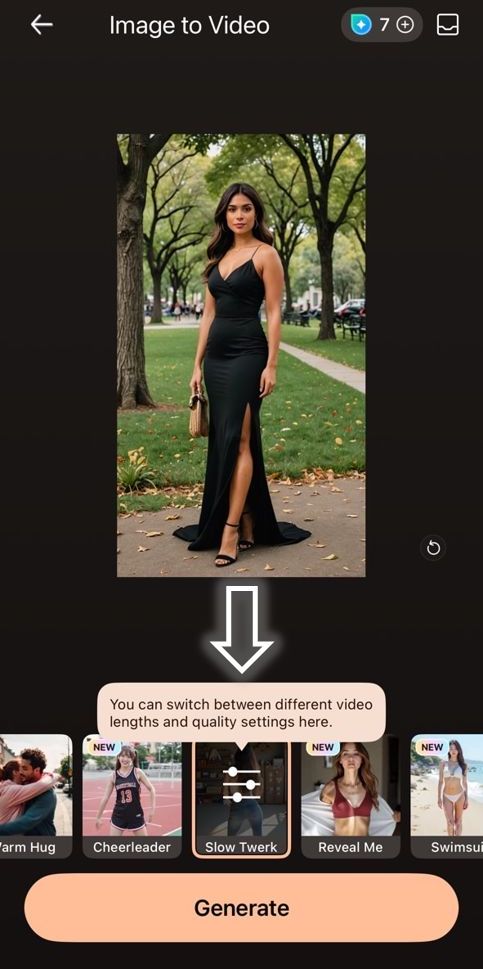 PhotoDirector: Bild für die Twerk-KI laden und Vorlage wählen