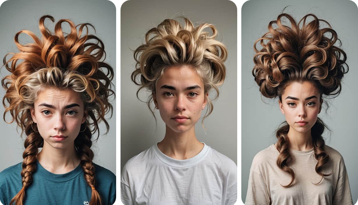 Peinados extravagantes: ejemplos famosos y cómo crearlos con IA