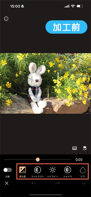 ぬい撮り調整サンプル