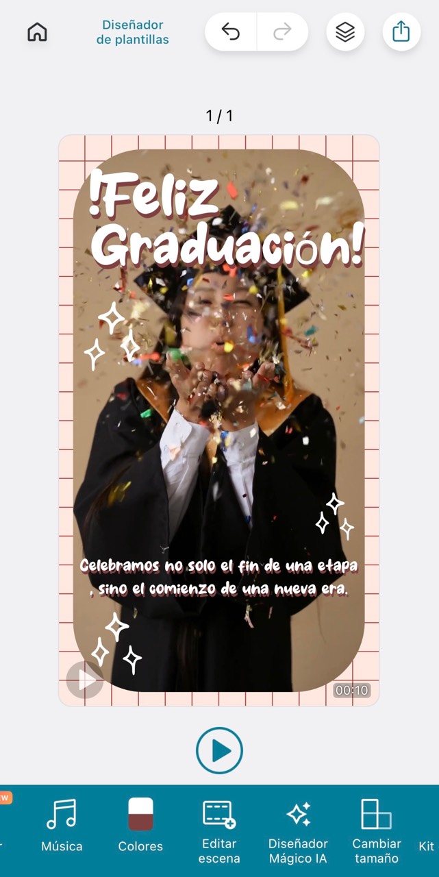 tarjeta con frases de graduación