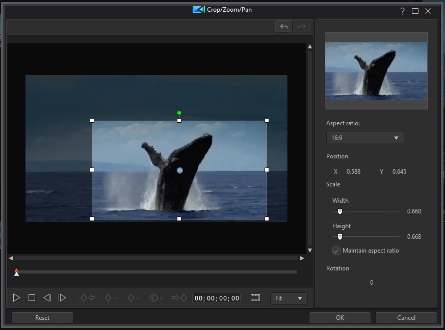 파워디렉터 - 영상 자르기 및 사이즈 조절
