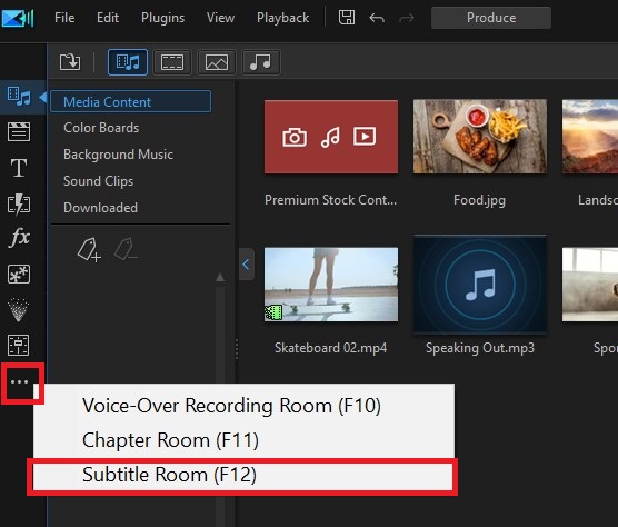 파워디렉터 - GIF에서 만든 영상에 자막 추가하기