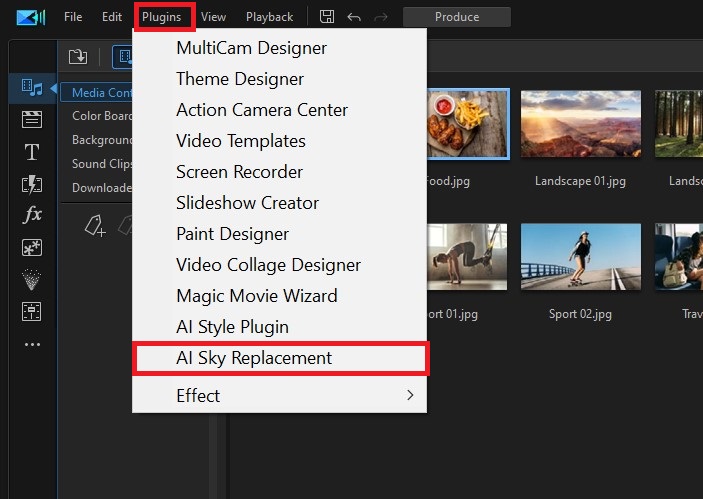 파워디렉터 - AI 하늘 교체