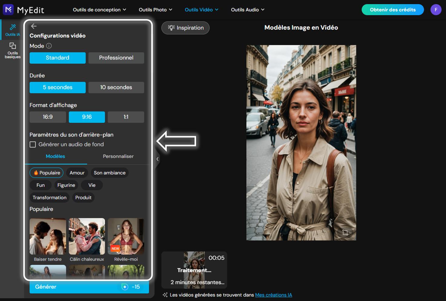 MyEdit - Générer une vidéo à partir d'une photo 2