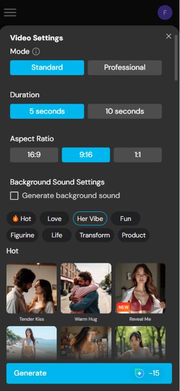 MyEdit - Create an AI Cheerleader video online step 3