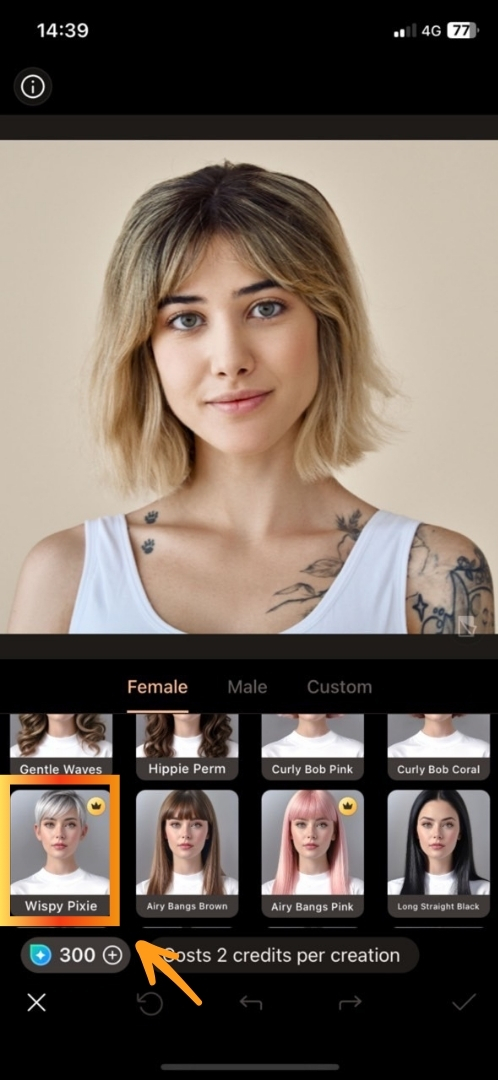 How to Try on a Pixie Cut in an App