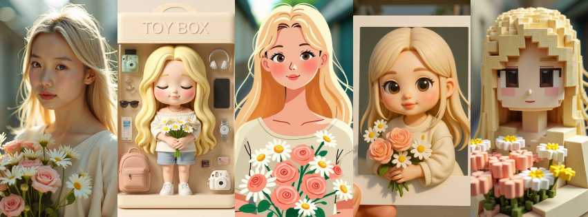 MyEdit AI 濾鏡可以創造不同風格形象