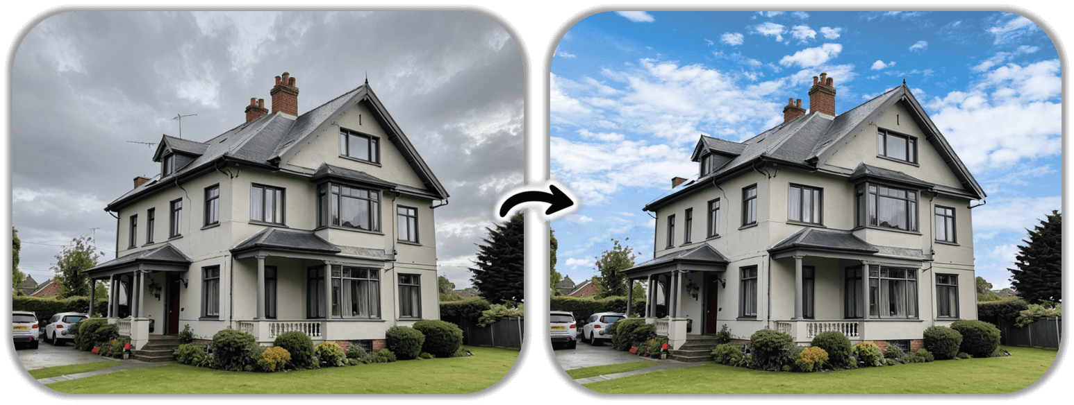 PhotoDirector - améliorer ciel terne