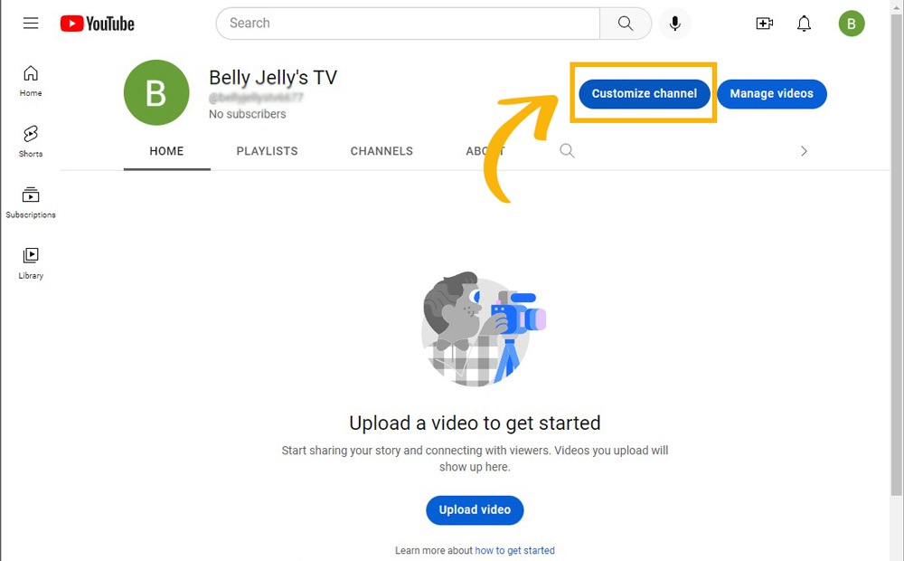 Customize YouTube Channel