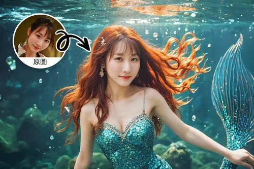 AI 美人魚影片製作攻略：除了用 TikTok 還能用「這個」秒變海底公主！