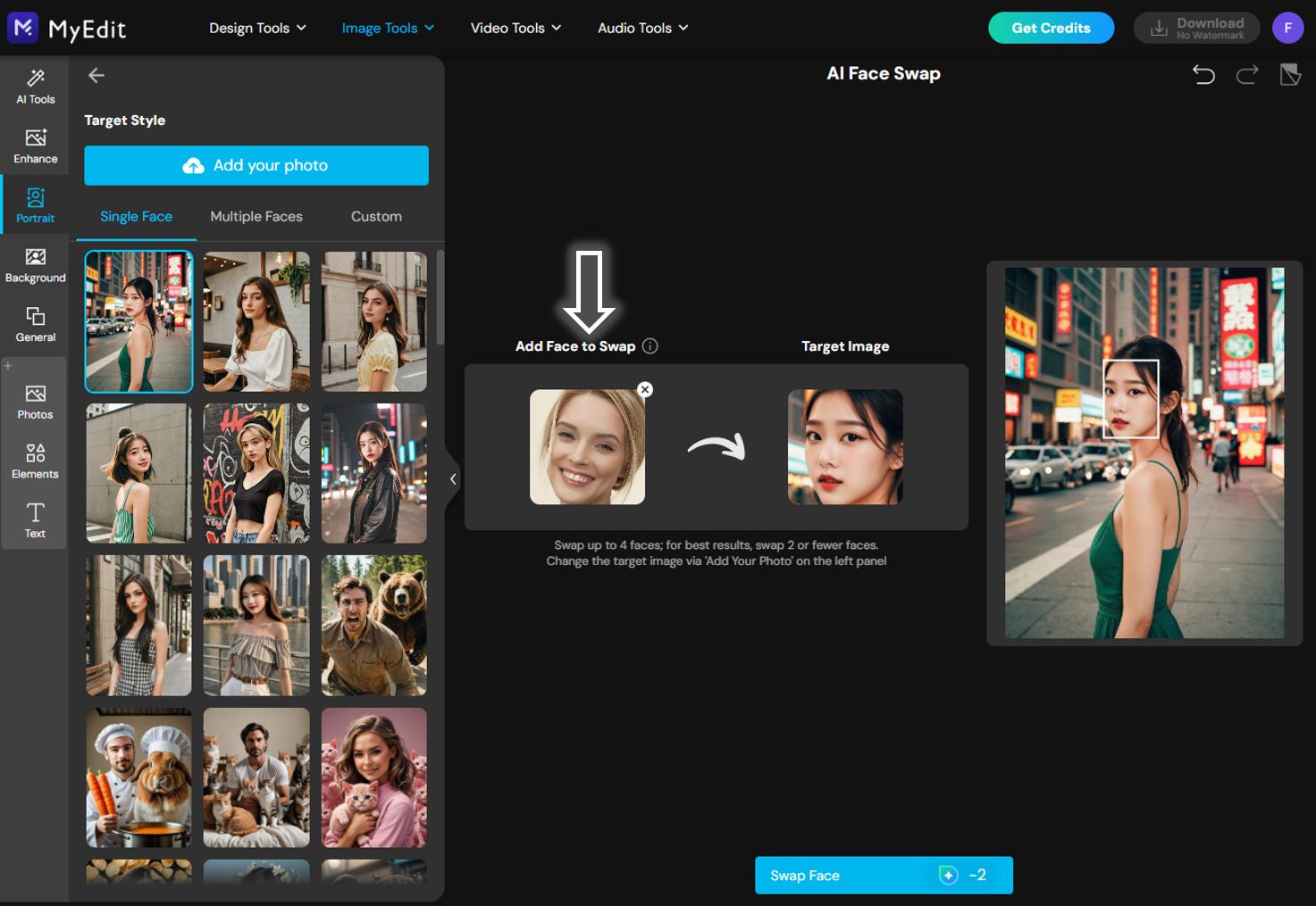 MyEdit - How to AI body swap Step 2