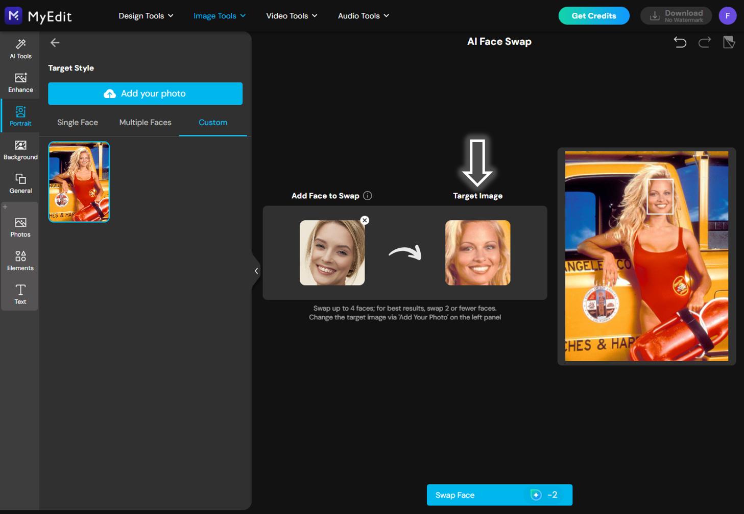 MyEdit - How to AI body swap Step 3