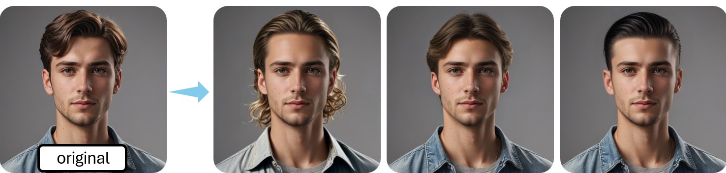 Ejemplos de peinados hechos con PhotoDirector